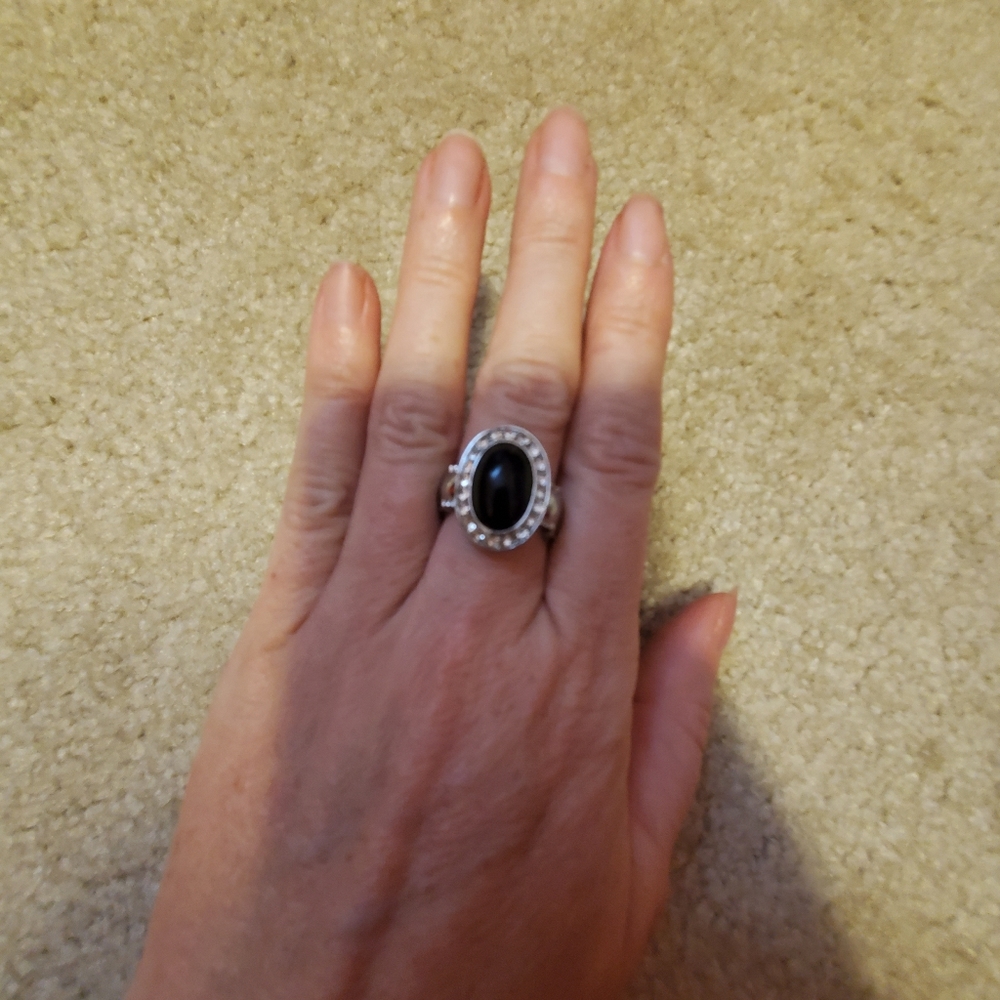 Black bling ring
